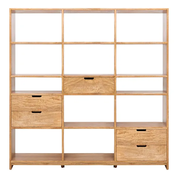 Franco Triple Shelf Unit 192cm in Mangowood Clear