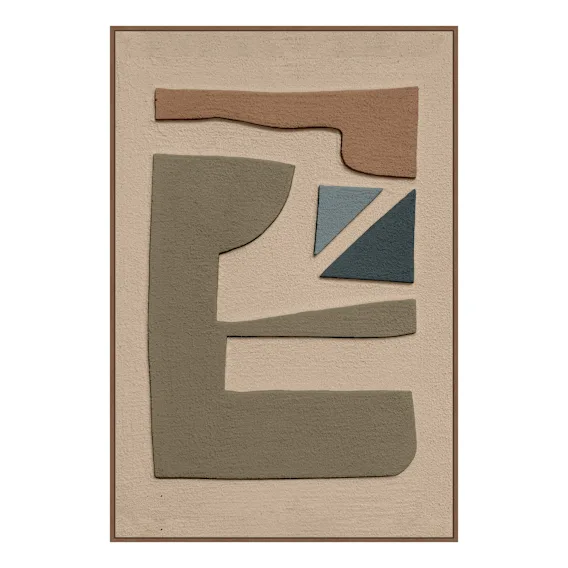 Fragemented Forms 2 Box Framed Canvas in 83 x 123cm