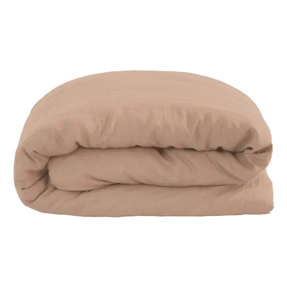 French Flax Linen Quilt Cover Set King in Tea Rose