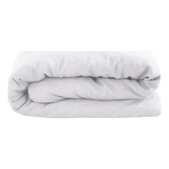 French Flax Linen Quilt Cover Set King in White