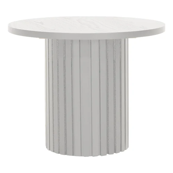 Gabino Round Side Table 66cm in White