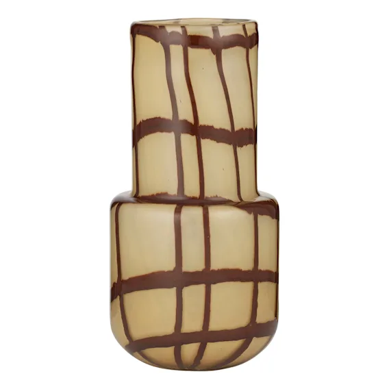 Gannon Vase 17x34cm in Ivory / Chocolate