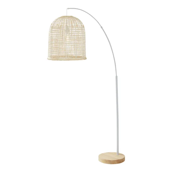 Weave Floor Lamp 100x175cm in Natural/Light Grey