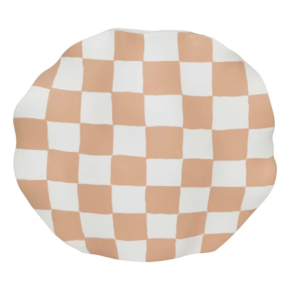 Gia Vase Small 37x31cm in White / Caramel