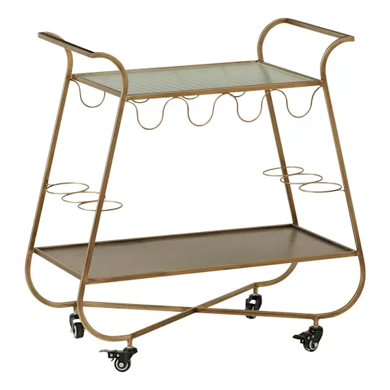 Gracie Bar Cart 75x75cm in Gold