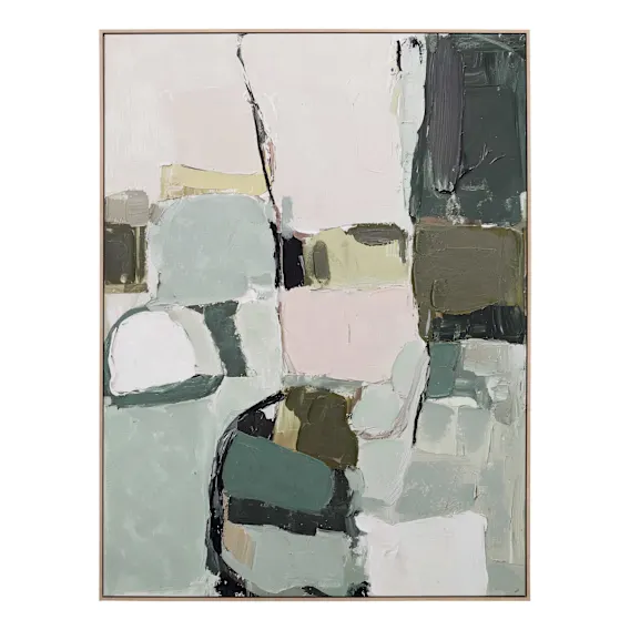 Green Disposition Box Framed Canvas in 83 x 123cm