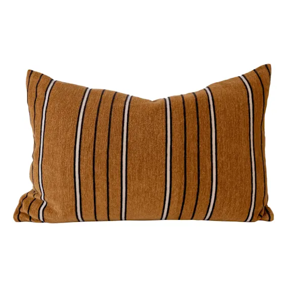 Gramercy Feather Fill Cushion 60x40cm in Mustard / Black / White