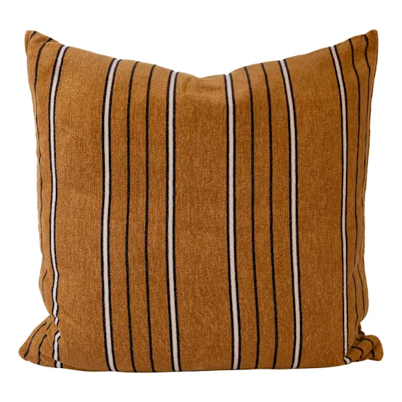 Gramercy Feather Fill Cushion 50x50cm in Mustard / Black / White