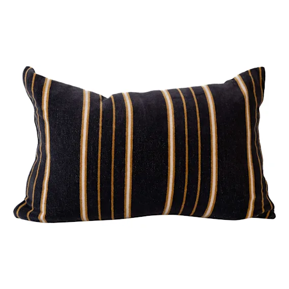 Gramercy Feather Fill Cushion 60x40cm in Midnight / Mustard