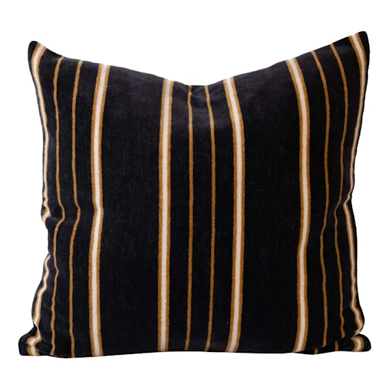 Gramercy Feather Fill Cushion 50x50cm in Midnight / Mustard