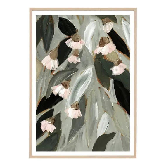 Gum Flower Dark 1 Framed Print in 113 x 159cm