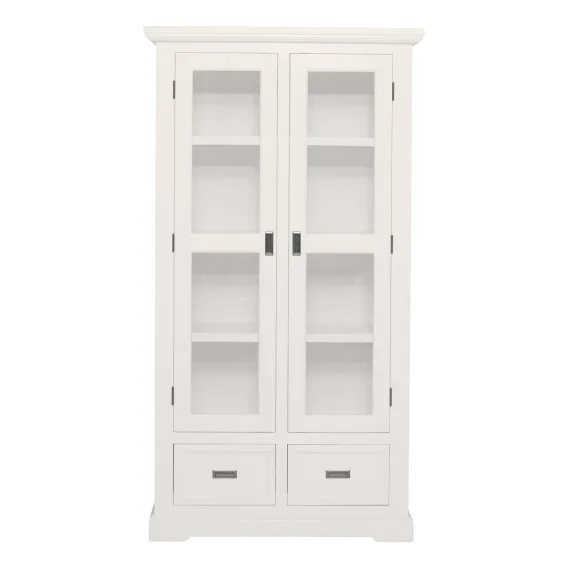 Hamptons Display Unit in Acacia White