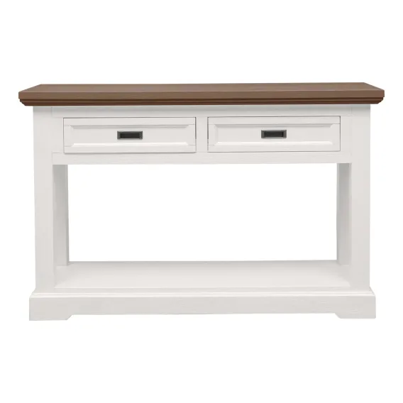 Hamptons Console Table 125cm in Acacia Two Tone