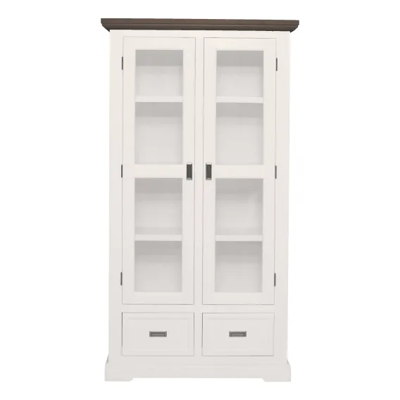 Hamptons Display Unit in Acacia Two Tone