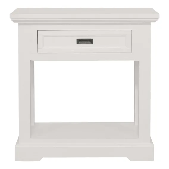 Hamptons Console Table 80cm Drawer in Acacia White