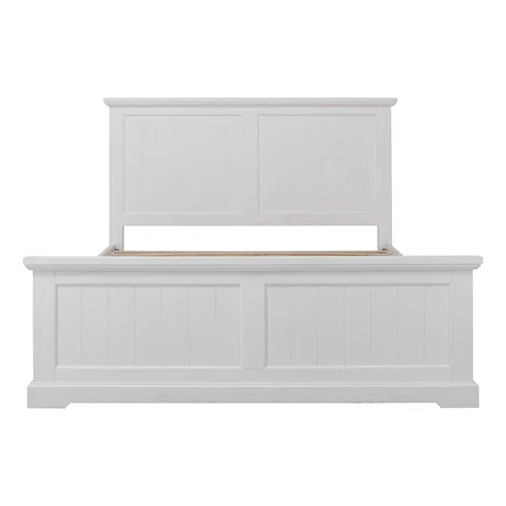 Hamptons Queen Bed Frame  in Acacia White