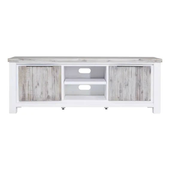 Halifax Entertainment Unit 176cm in Acacia Grey / White