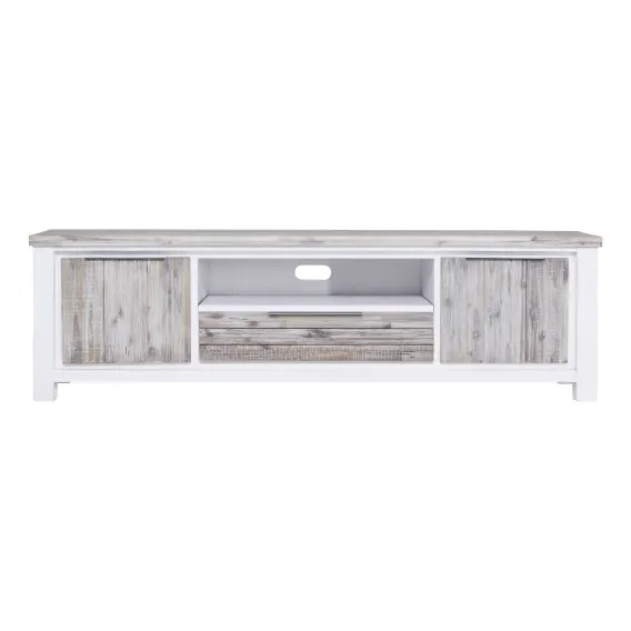 Halifax Entertainment Unit 210cm in Acacia Grey / White