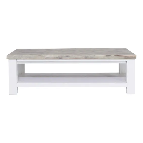 Halifax Coffee Table 130cm in Acacia Grey / White