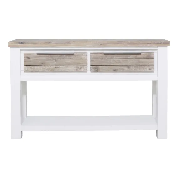 Halifax Console 130cm in Acacia Grey / White