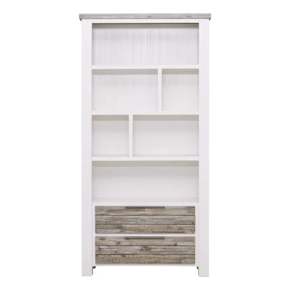 Halifax Bookcase in Acacia Grey / White