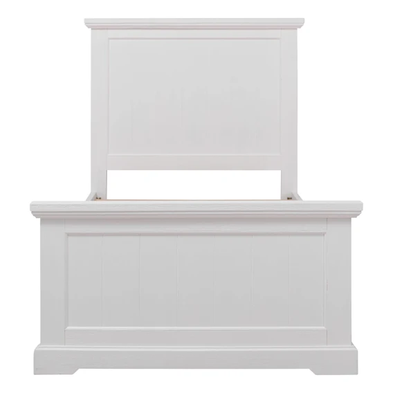 Hamptons Single Bed Frame  in Acacia White