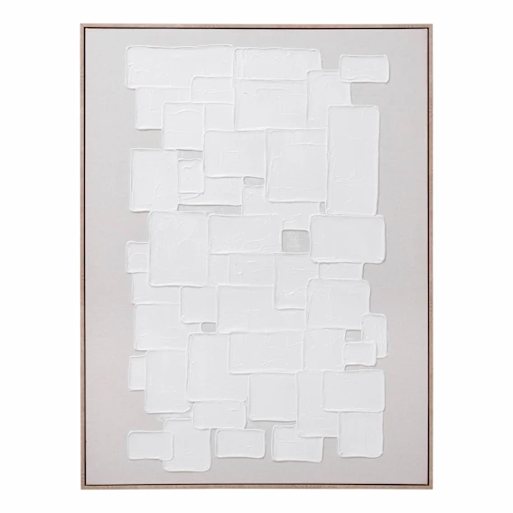 Harmonious Squares Box Framed Canvas in 93 x 123cm