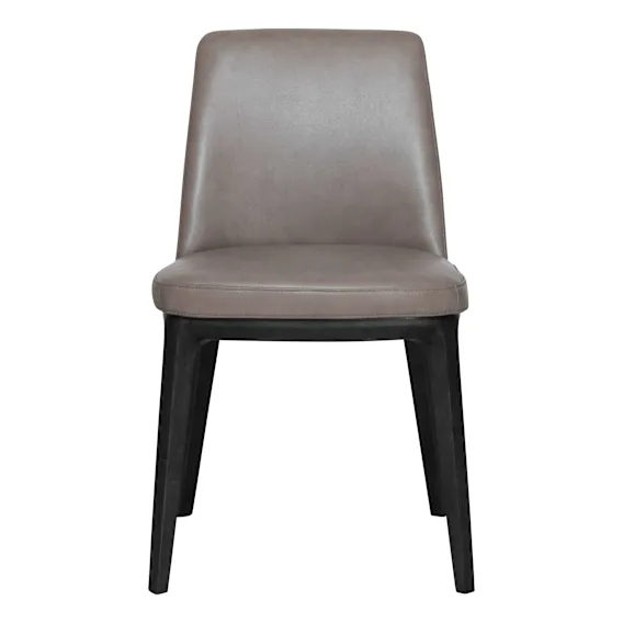 Hayes Dining Chair in Alpine Leather Grey / Black