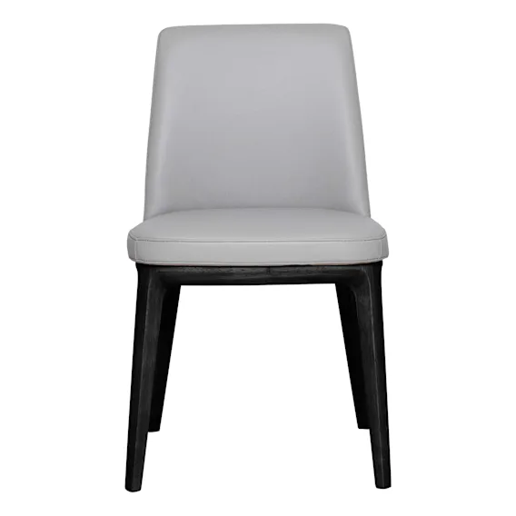 Hayes Dining Chair in Leather Pewter / Black