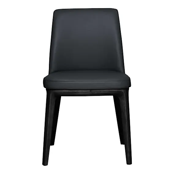 Hayes Dining Chair in Leather Black / Black