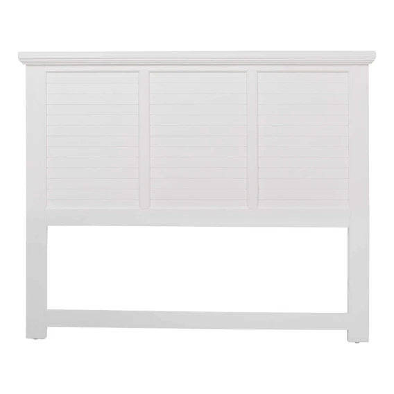 Hamptons Double Bed Frame Head Horizontal Panel in Acacia White
