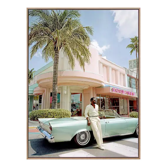 Havana Days Box Framed Canvas in 123 x 163cm