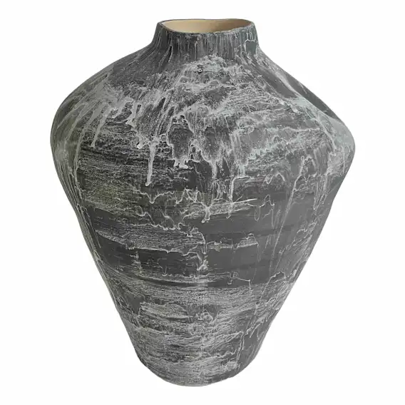 Helio Vase Small 34x41cm in Grey