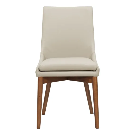 Highland Dining Chair in Leather Mocha / Stain