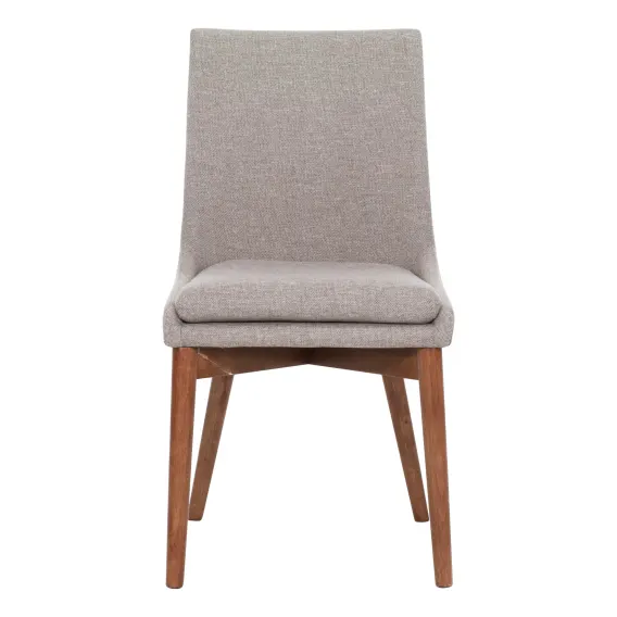 Highland Dining Chair in Brown Fabric / Stain