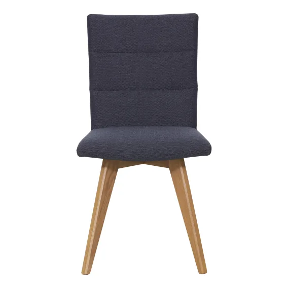 Hudson Dining Chair in Grey Fabric / Clear