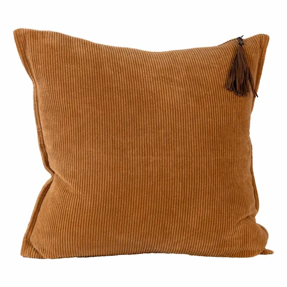 Hudson Feather Fill Cushion 60x60cm in Mustard