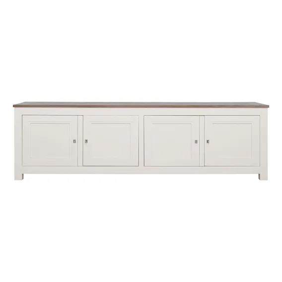 Hyatt Entertainment Unit 200cm in Mindi Dark Driftwood / Mangowood Ivory