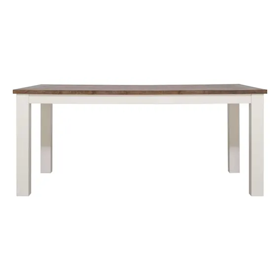 Hyatt Fixed Dining Table 170cm in Mindi Dark Driftwood / Mangowood Ivory