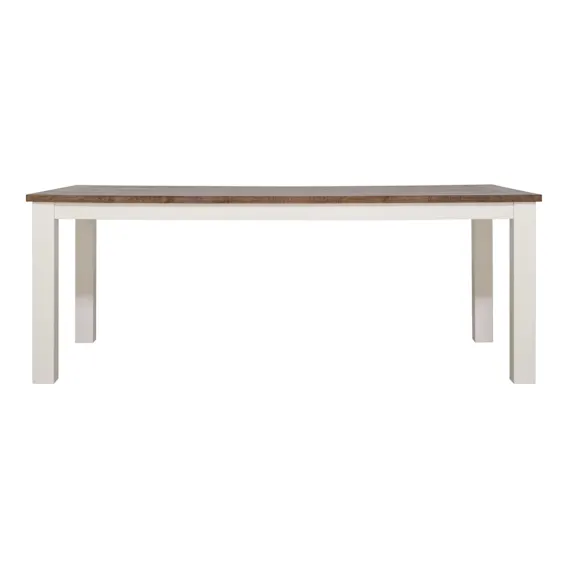 Hyatt Fixed Dining Table 210cm in Mindi Dark Driftwood / Mangowood Ivory