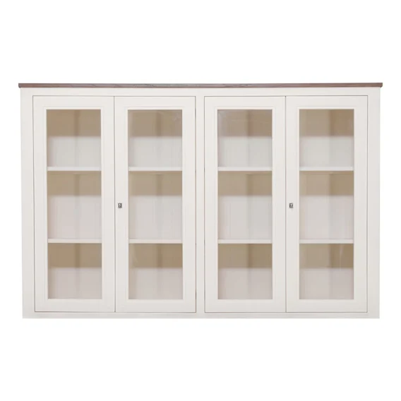 Hyatt Hutch 176cm in Mindi Dark Driftwood / Mangowood Ivory