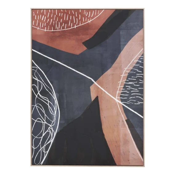 Indigo Field 1 Box Framed Canvas in 103 x 143cm
