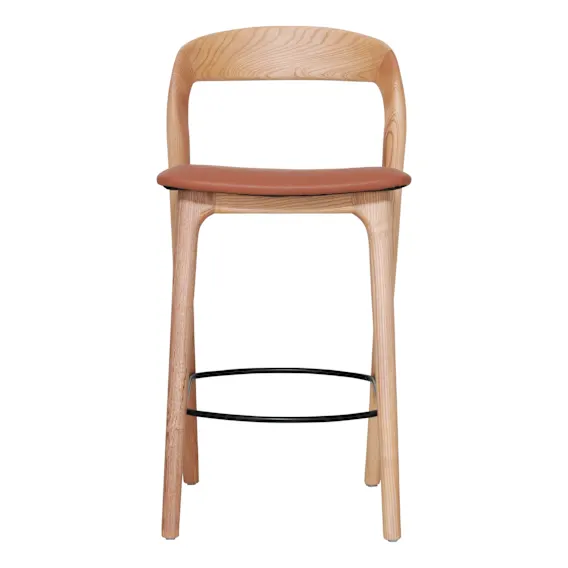 Inca Bar Chair in PU Tan / Ash Natural