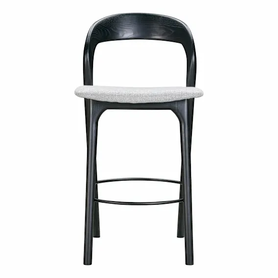 Inca Bar Chair in Belfast Grey / Ash Black
