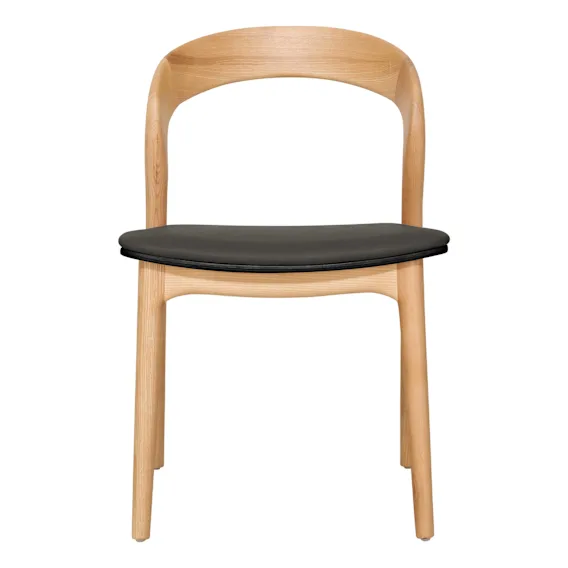 Inca Dining Chair in PU Black / Ash Natural