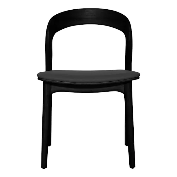 Inca Dining Chair in PU Black / Ash Black
