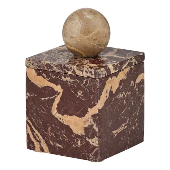 Iowa Trinket Box 10x10cm in Claret