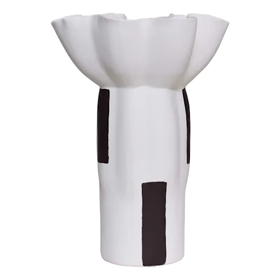 Iris Vase Large 29.5x40cm in Ivory / Chocolate