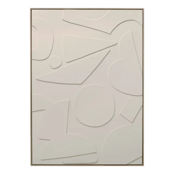 Ivory Shapes 2 Box Framed Canvas in 103 x 143cm