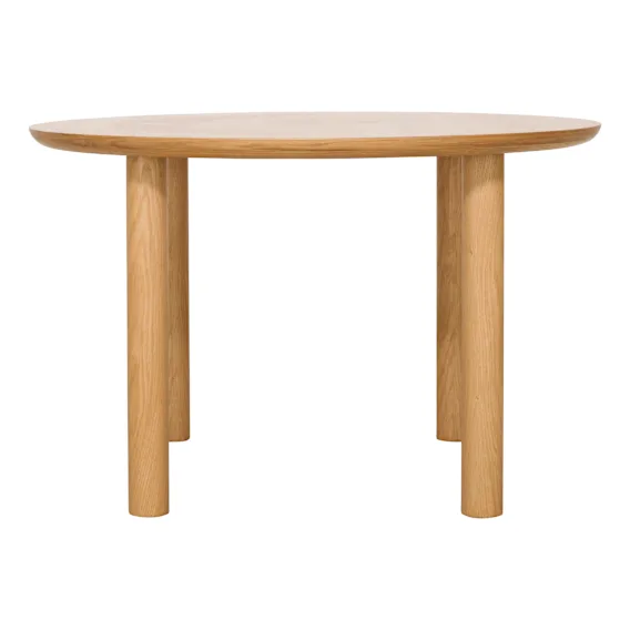 Jacob Round Dining Table 120cm in Oak Clear